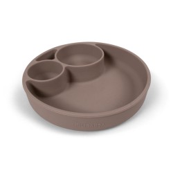 Filibabba Silikonowy talerzyk z przegródkami Warm Grey | Esy Floresy