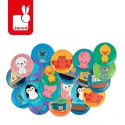 Janod Gra memory do kąpieli Zwierzątka 24 elementy 2+ | Esy Floresy