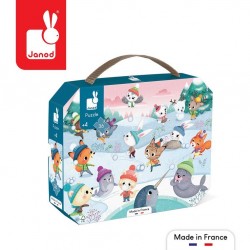 Janod Puzzle w walizce Zabawa na śniegu 36 elementów 4+  | Esy Floresy