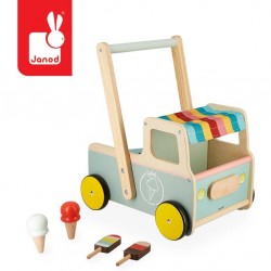 Janod Drewniany pchacz Furgonetka z lodami 12m+ | Esy Floresy