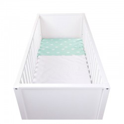 Childhome -  Zestaw pościelowy Clouds Miętowy  2-el. 100x150  | Esy Floresy