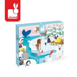 Janod - Puzzle sensoryczne 20 elementów Lodowa kraina | Esy Floresy