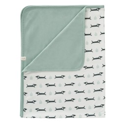 Fresk - Kocyk z bawełny organicznej 80 x 100 cm Dachsy | Esy Floresy