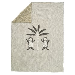  Fresk - Tkany kocyk z bawełny organicznej 100 x 150 cm Pingwin | Esy Floresy