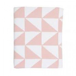 Martello - Kocyk Trójkąty, pudrowy róż 90/120 | Esy Floresy