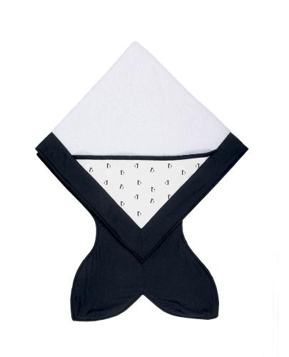 
                                                                                  Baby Bites - Ręcznik z kapturkiem 88 x 88 cm Penguins Black - Esy Floresy 