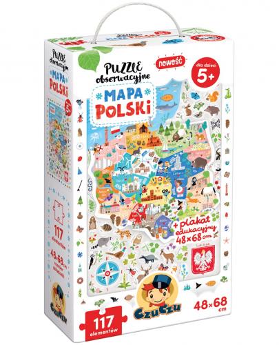 
                                                                                  CzuCzu - Puzzle obserwacyjne Mapa Polski - Esy Floresy 