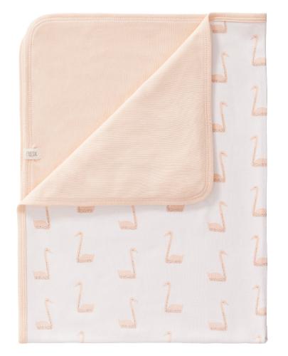 
                                                                                  Fresk - Kocyk z bawełny organicznej 80 x 100 cm Łabędź - Esy Floresy 