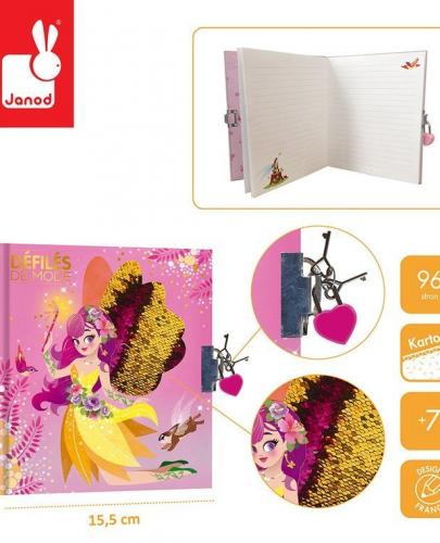 
                                                                                  Janod - Sekretny pamiętnik na kłódkę Wróżki Pokaz mody 7+ - Esy Floresy 