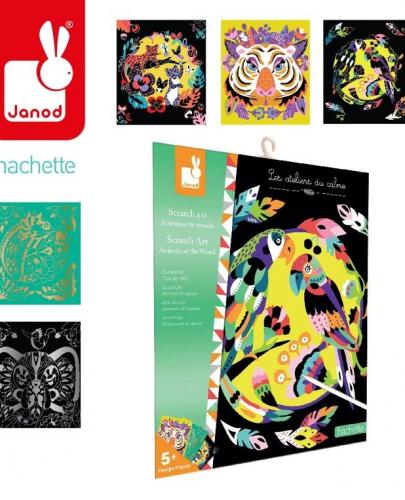 
                                                                                  Janod - Zestaw kreatywny Do zdrapywania Zwierzęta świata 5+ - Esy Floresy 