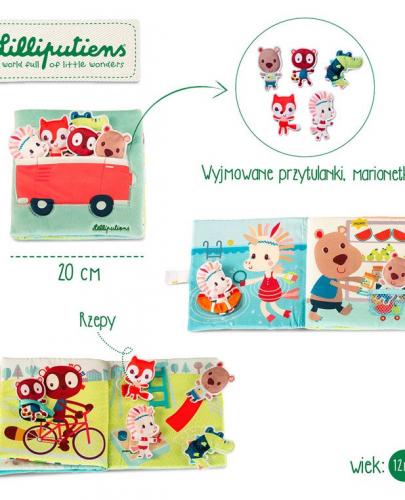 
                                                                                  LILLIPUTIENS - Książeczka z miniprzytulankami wielofunkcyjna 