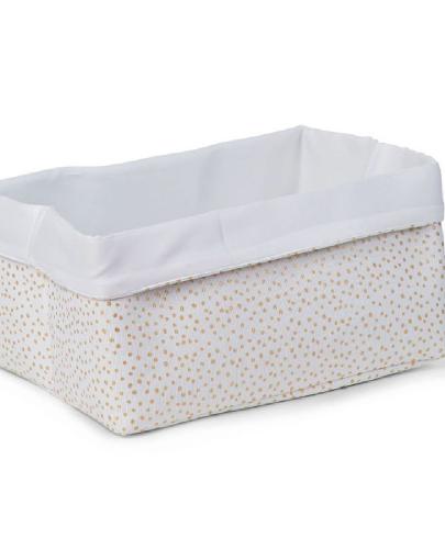 
                                                                                  Childhome - Pudełko materiałowe 40x30x20 złote kropki - Esy Floresy 