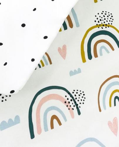 
                                                                                  ZuMiZou - Komplet pościeli Junior - tęcza / kropeczki 100x135 / 40x60 . - Esy Floresy 